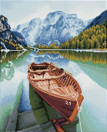 Magni Diamond Dotz DD9-057 Blue Nautilus, ca. 51,5 x 37 cm groß, Diamond Painting, Malen mit Diamanten, fu