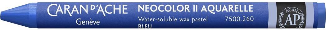 Caran d'Ache Wachsmalstifte Neocolor 2 wasservermalbar Blau