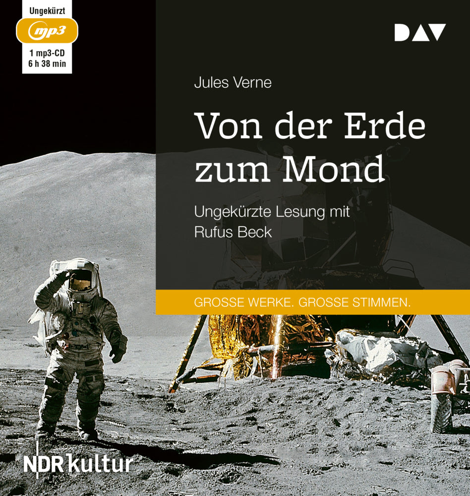 Von der Erde zum Mond, 1 Audio-CD, 1 MP3 (Jules Verne)