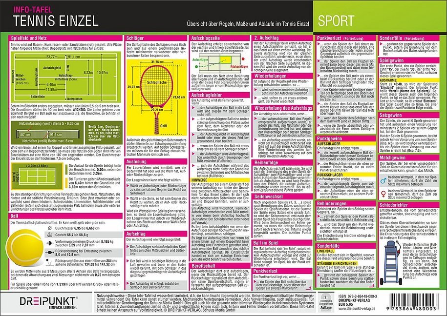 Tennis - Einzel, Infotafel (Michael Schulze)