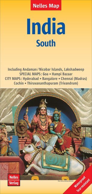 Nelles Map Landkarte India: South | Indien: Süd | Inde: Sud | India: Sur (Nelles Verlag)