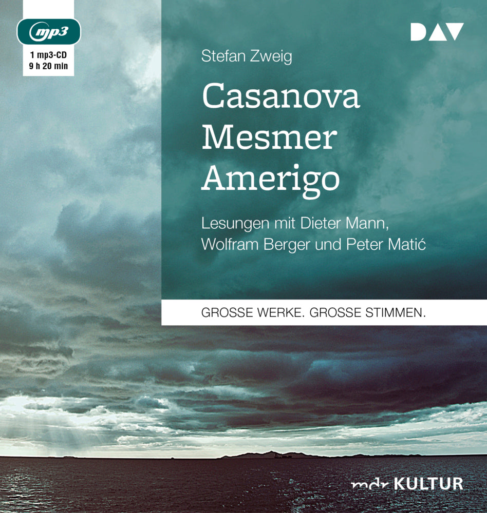 Casanova - Mesmer - Amerigo, 1 Audio-CD, 1 MP3 (Stefan Zweig)