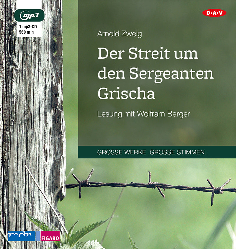 Der Streit um den Sergeanten Grischa, 1 Audio-CD, 1 MP3 (Arnold Zweig)