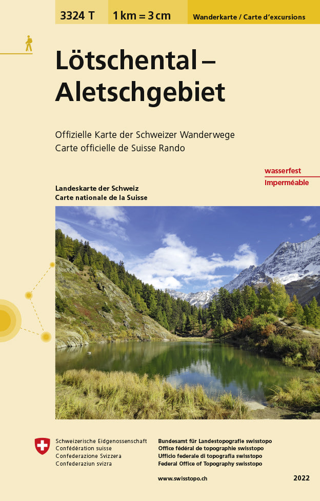 3324T Lötschental - Aletschgebiet Wanderkarte (Bundesamt Für Landestopografie Swisstopo)