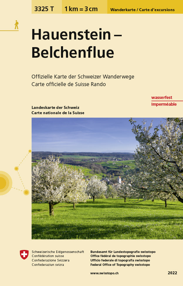 3325T Hauenstein - Belchenflue Wanderkarte (Bundesamt Für Landestopografie Swisstopo)