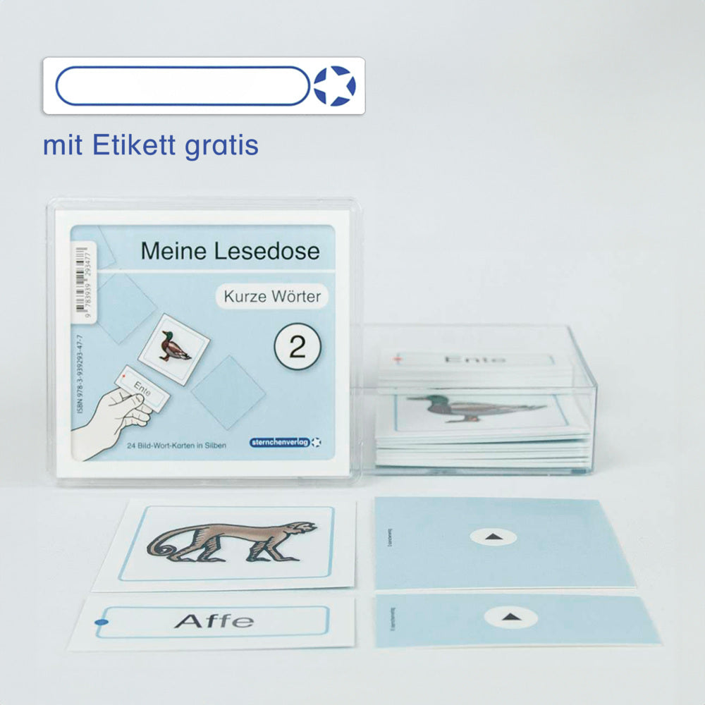 Meine Lesedose 2 - Kurze Wörter - Jetzt neu mit Etikett zum Beschriften (Sternchenverlag Gmbh)