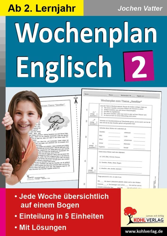 Wochenplan Englisch, 2. Lernjahr (Jochen Vatter)