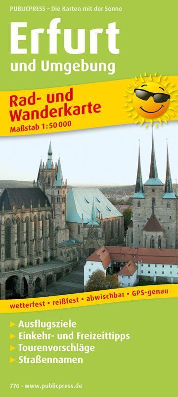 Publicpress Rad- und Wanderkarte Erfurt und Umgebung 1:50.000