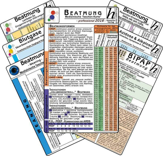 Beatmung - professional 2016, 7 Medizinische Taschen-Karten
