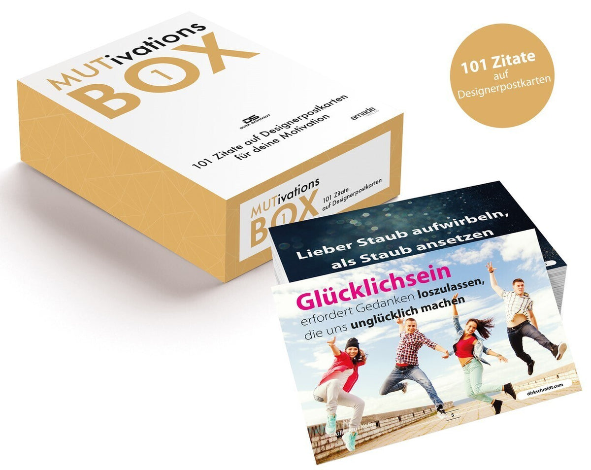 MUTivationsbox - 101 Zitate auf Designerpostkarten für deine Motivation (Dirk Schmidt)