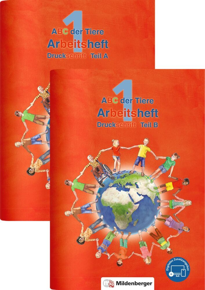 ABC der Tiere 1 - Arbeitsheft Druckschrift, Teil A und B (Klaus Kuhn)