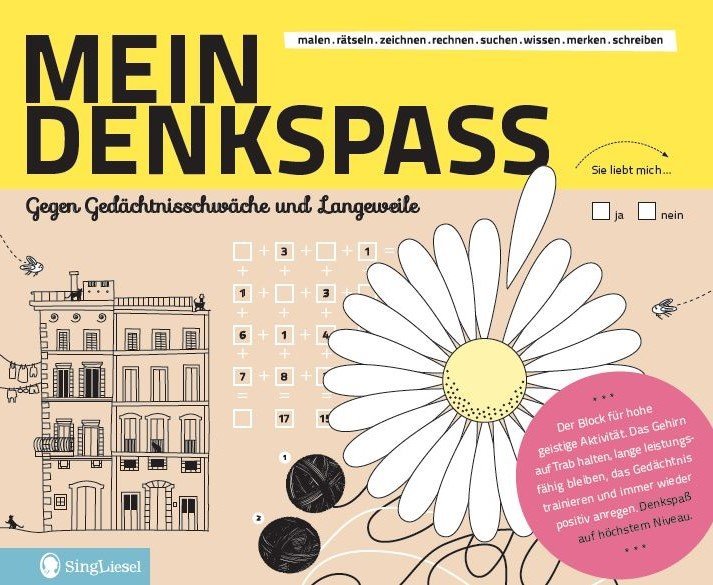 Mein Denkspass. Das Gedächtnistraining für Senioren. Der XXL-Gehirnjogging-Block mit den besten Denksport-Übungen für Senioren. (Roswitha Allmann)