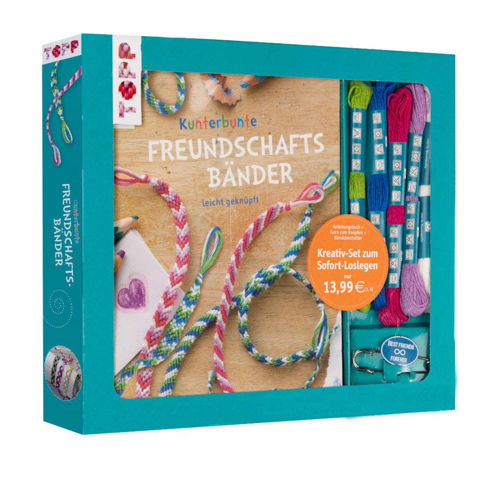 Kunterbunte Freundschaftsbänder leicht geknüpft, Kreativ-Set (Sophie Engel)