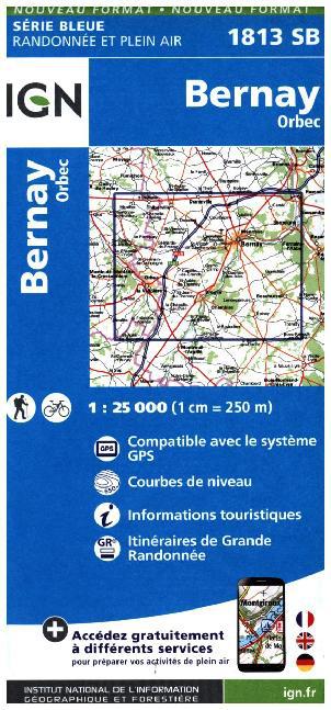 IGN Karte, Serie Bleue Bernay Orbec
