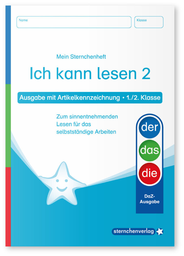 Ich kann lesen 2 Ausgabe mit Artikelkennzeichnung (DaZ) 1. und 2. Klasse (Sternchenverlag Gmbh)