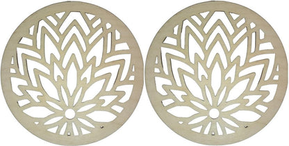 Aepll Glasuntersetzer Hanfpflanze 2 Stück, Ahornholz