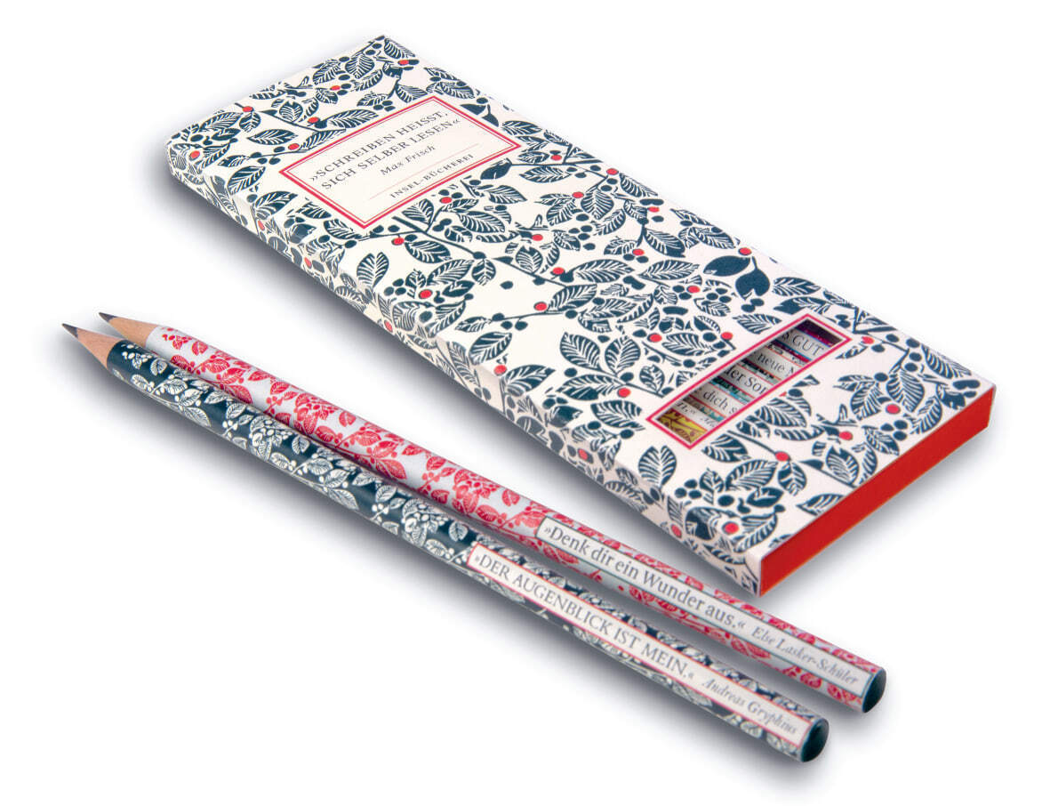 Insel Bücherei Bleistift-Set. 6 Bleistifte mit Zitaten (Insel Verlag)