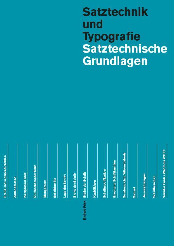 Satztechnische Grundlagen (Richard Frick)