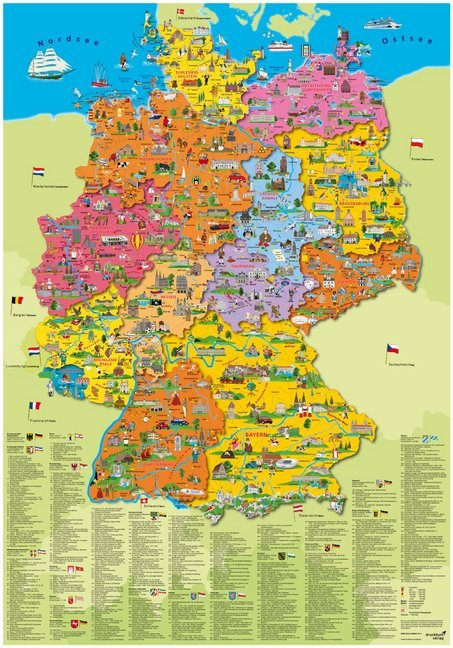 Deutschland politisch, Planokarte