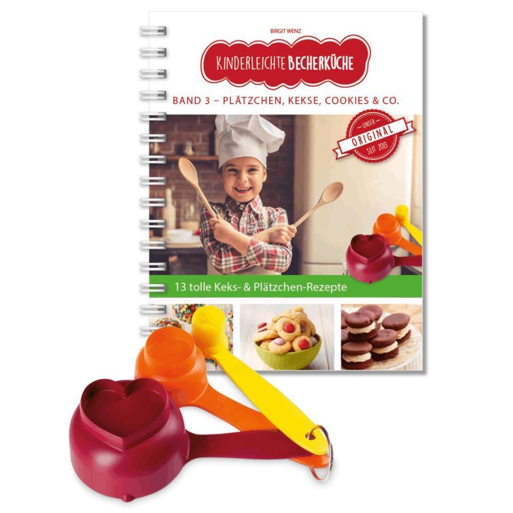 Kinderleichte Becherküche - Plätzchen, Kekse, Cookies & Co. (Band 3), m. 1 Buch, m. 3 Beilage, 4 Teile (Birgit Wenz)