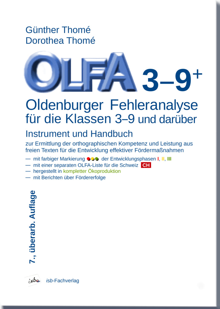 OLFA 3-9+: Oldenburger Fehleranalyse für die Klassen 3-9 und darüber (Günther Thomé)