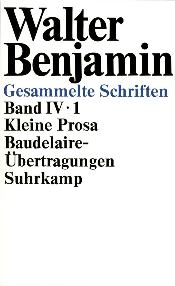 Gesammelte Schriften, 2 Teile (Rolf Tiedemann)