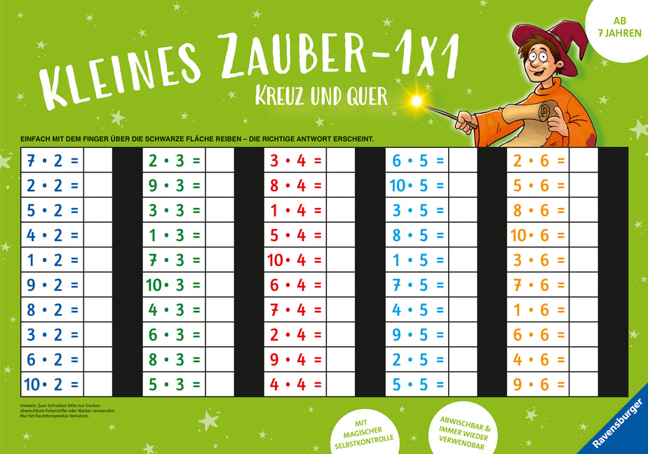 Ravensburger Zaubertafel - Kleines Zauber-1x1: Kreuz und quer