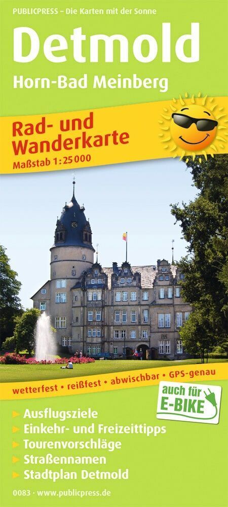 Publicpress Rad- und Wanderkarte Detmold, Horn-Bad Meinberg 1:25.000