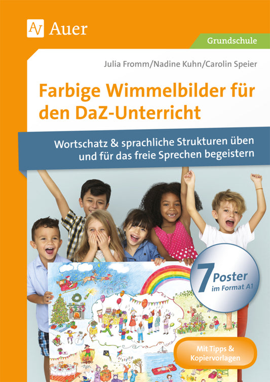 Farbige Wimmelbilder für den DaZ-Unterricht, 7 Poster im Format A1 (Julia Fromm)