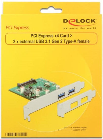 Delock PCI-Express-Karte 89554 USB 3.1 Gen2 - 2x USB-A