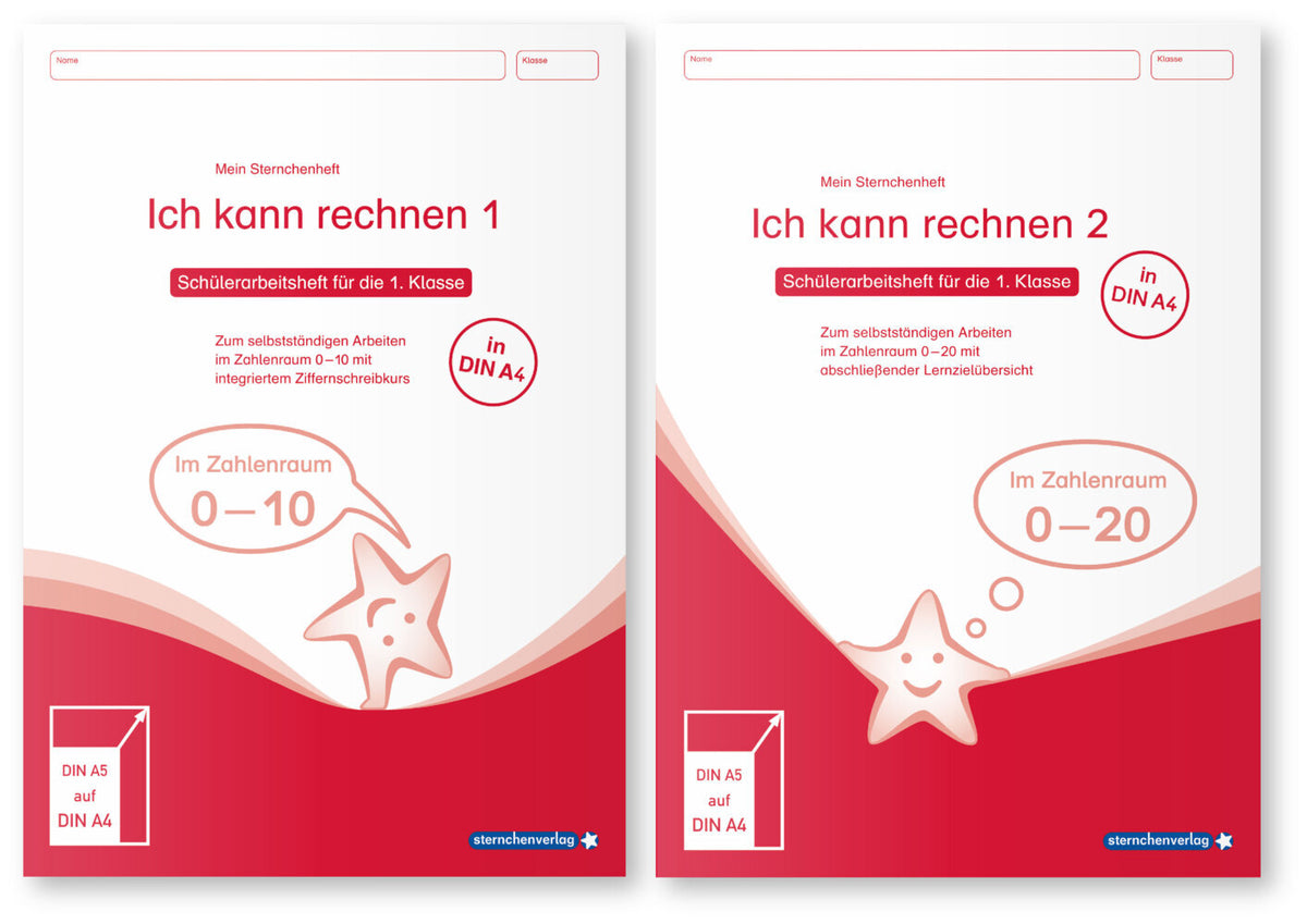 Ich kann rechnen 1 und 2 - Ausgabe in A4, 2 Hefte (Sternchenverlag Gmbh)