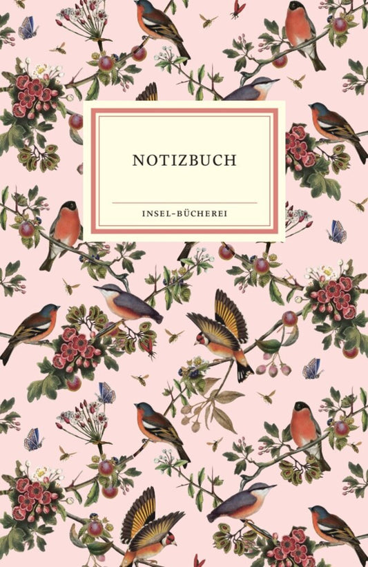 Notizbuch Insel-Bücherei »Singvögel rosé«