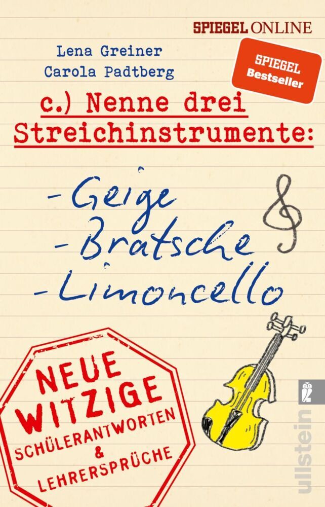 Nenne drei Streichinstrumente: Geige, Bratsche, Limoncello (Lena Greiner)