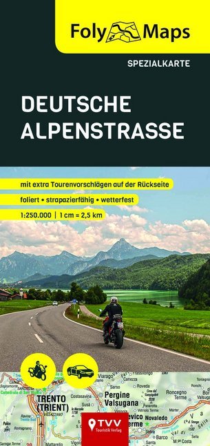 FolyMaps Deutsche Alpenstraße Spezialkarte (Bikerbetten)