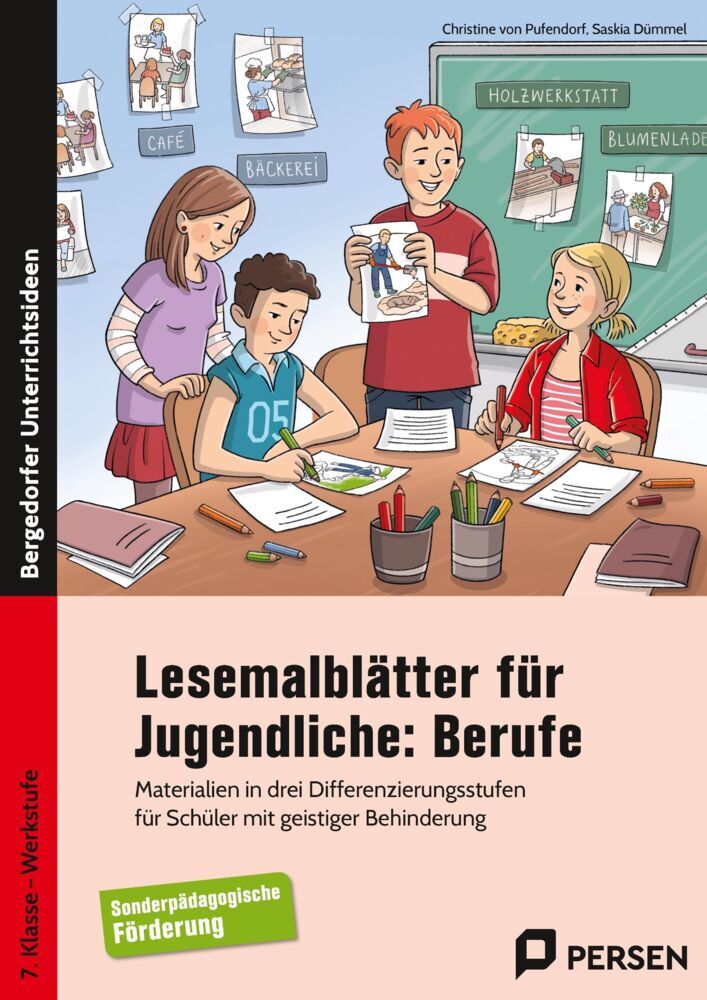 Lesemalblätter für Jugendliche: Berufe (Christine Von Pufendorf)