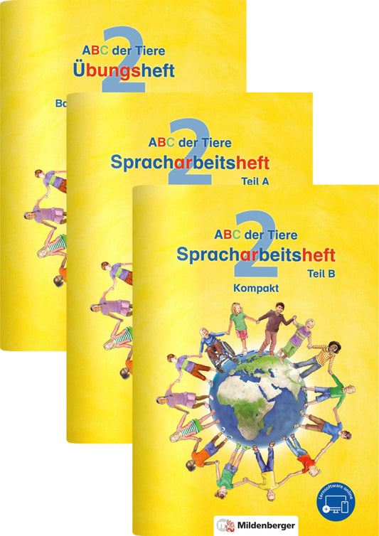 ABC der Tiere 2 - 2. Schuljahr, Spracharbeitsheft Kompakt, 3 Hefte mit CD-ROM