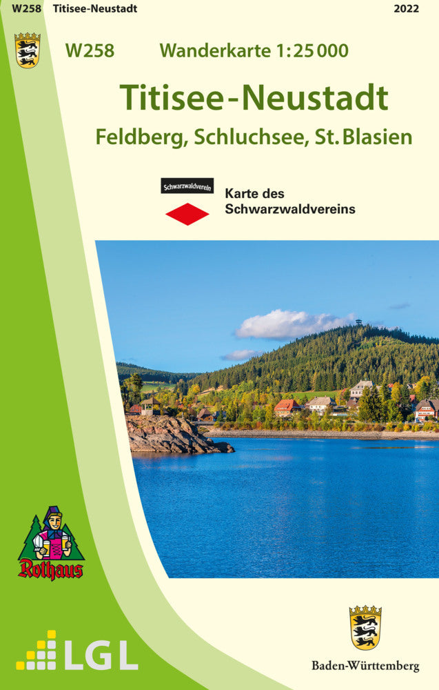 Topographische Wanderkarte Baden-Württemberg Titisee-Neustadt