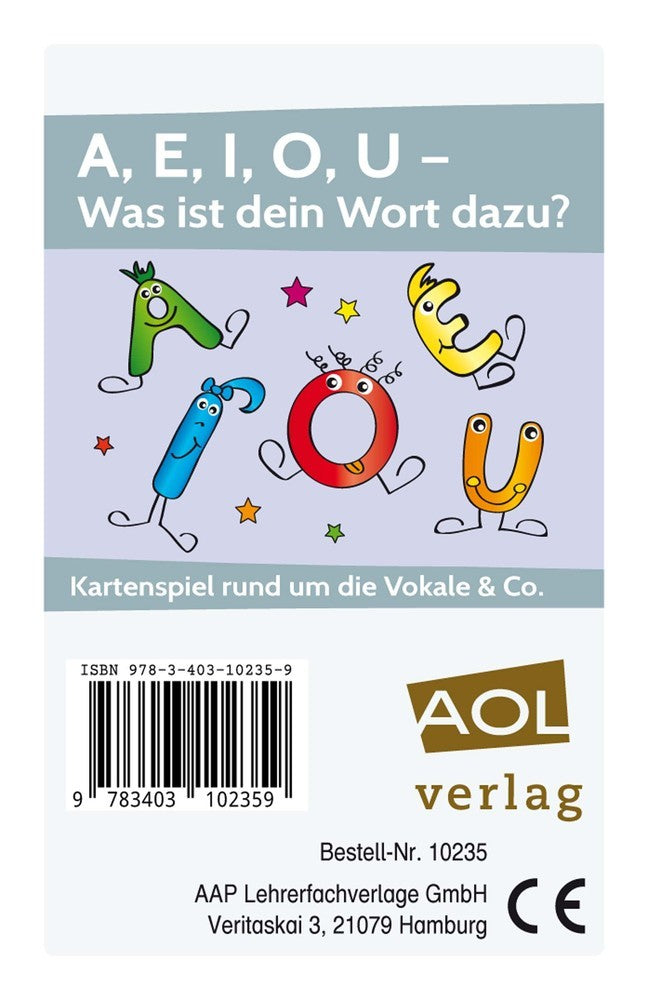 A, E, I, O, U - Was ist dein Wort dazu? (Kartenspiel) (Ursula Renate Fischer)