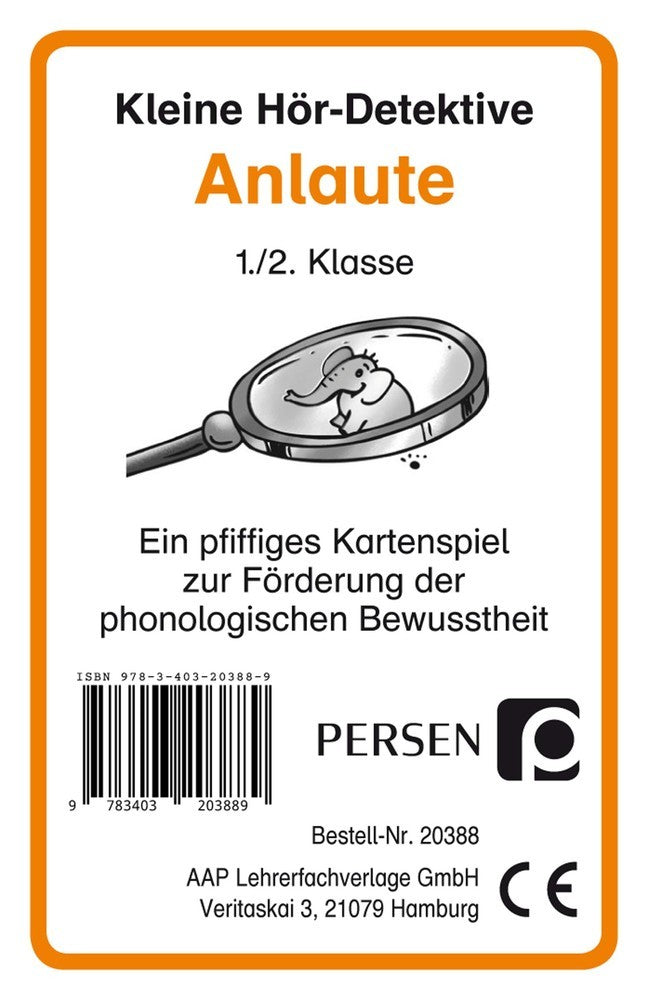 Kleine Hör-Detektive: Anlaute (Kartenspiel) (Bernd Wehren)