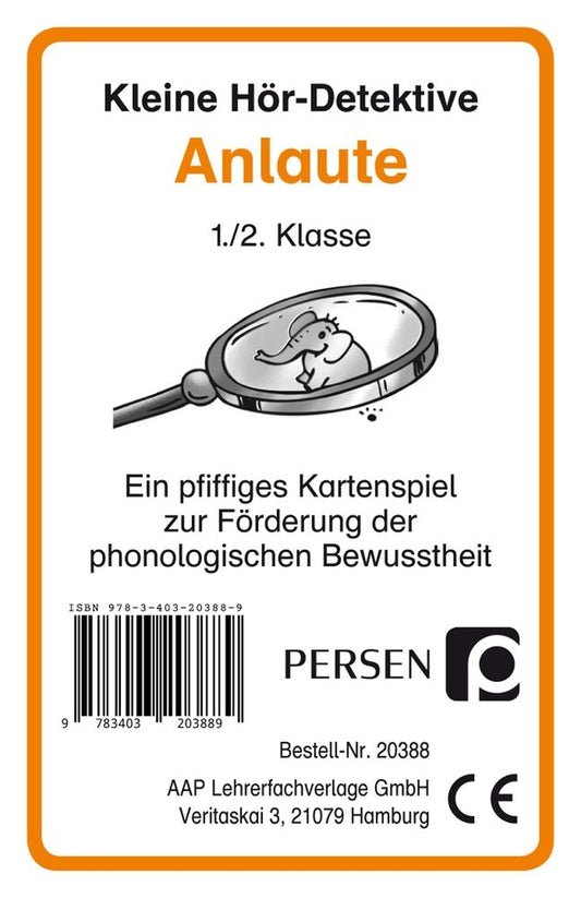 Kleine Hör-Detektive: Anlaute (Kartenspiel) (Bernd Wehren)
