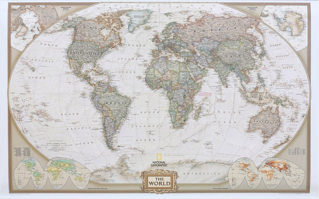 National Geographic Weltkarte als Poster