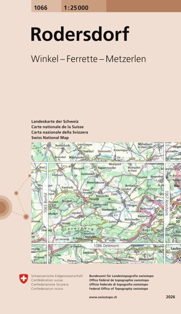 Landeskarte der Schweiz 1066 Rodersdorf