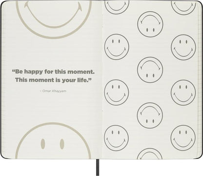 Moleskine Notizbuch - Smiley, Large/A5, Fester Einband, Liniert, Smiley Logo