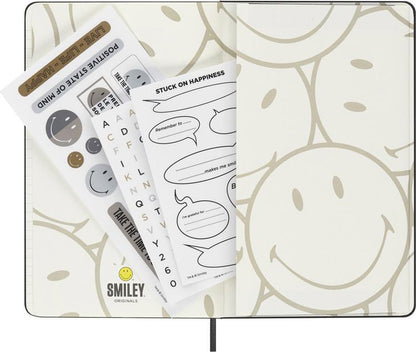 Moleskine Notizbuch - Smiley, Large/A5, Fester Einband, Liniert, Smiley Logo