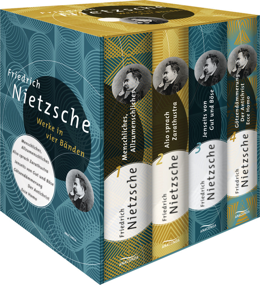 Friedrich Nietzsche, Werke in vier Bänden (Menschliches, Allzu Menschliches - Also sprach Zarathustra - Jenseits von Gut und Böse - Götzendämmerung/Der Antichrist/Ecce Homo) (4 Bände im Schuber) (Friedrich Nietzsche)
