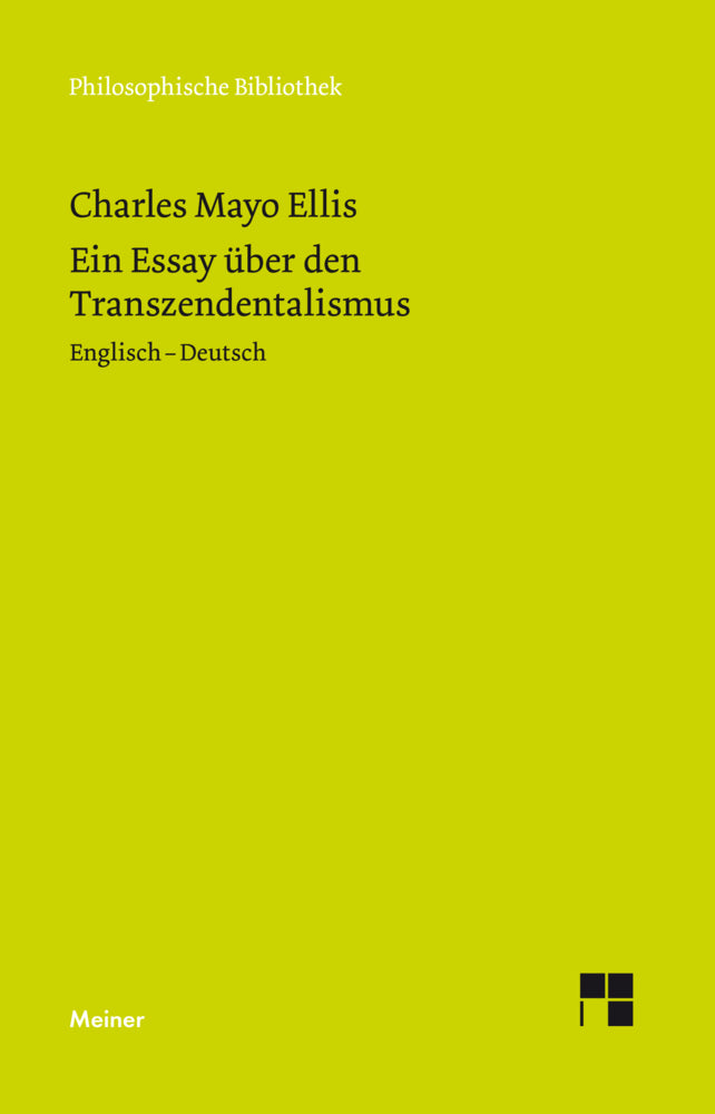 Ein Essay über den Transzendentalismus / An Essay on Transcendentalism (Charles Mayo Ellis)
