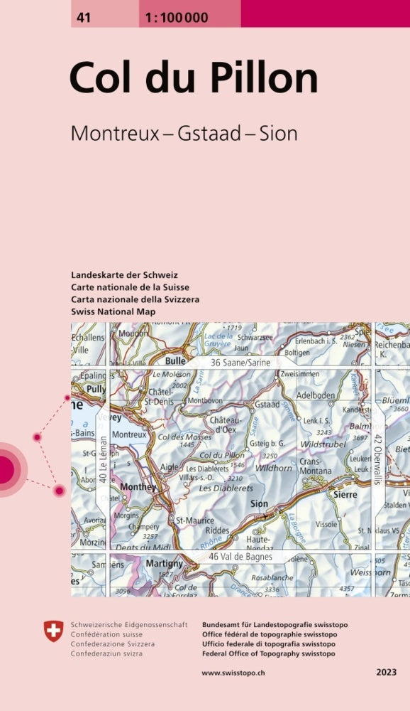 Landeskarte der Schweiz 41 Col du Pillon