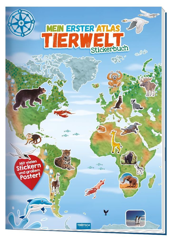 Mein erster Atlas Tierwelt Stickerbuch