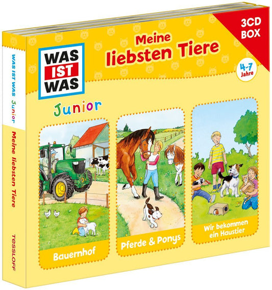 WAS IST WAS Junior 3-CD Hörspielbox: Meine liebsten Tiere, Audio-CD (Friederike Wilhelmi)
