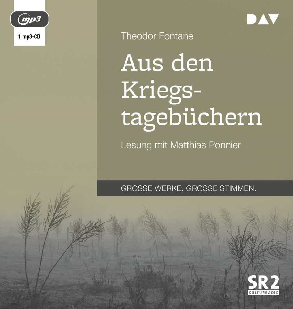 Aus den Kriegstagebüchern, 1 Audio-CD, 1 MP3 (Theodor Fontane)